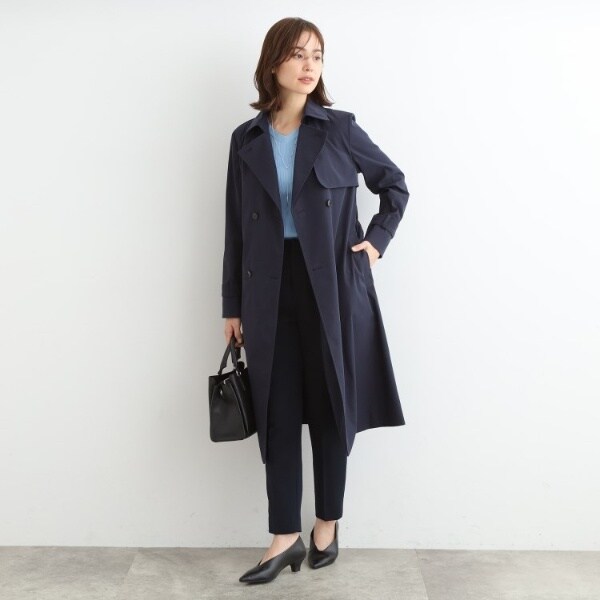 美品✨ インディビ コート トレンチコート 人気カラー黒 2way ライナー付 UVケア／ライナー付】トレンチコート | インディヴィ(INDIVI