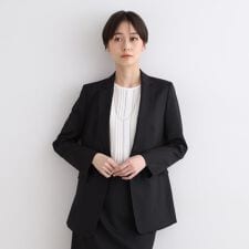 【定番スーツ／ウール混】ピンストライプテーラードジャケット