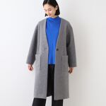 日本製／カシミヤ混】ガウン風ロングコート | インディヴィ(INDIVI 