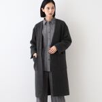 日本製／カシミヤ混】ガウン風ロングコート | インディヴィ(INDIVI 