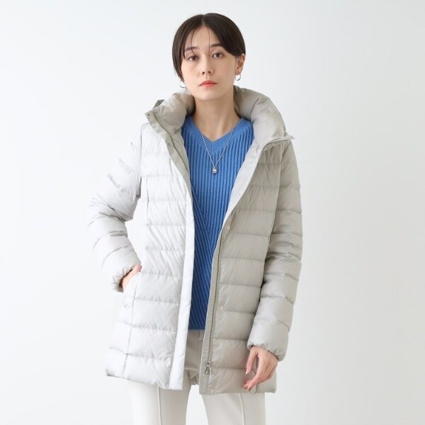 24AW 美品インディヴィ【洗える／撥水】ミドル丈ウォッシャブルダウンコート 洗える／撥水】ミドル丈ウォッシャブルダウンコート | インディヴィ