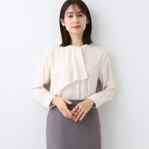 INDIVI / インディヴィ 春SALE！【洗える／凹凸素材】ハンカチーフヘム エアリーブラウス INDIVI｜春SALE!【洗える/凹凸素材】ハンカチーフヘム エアリー