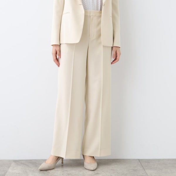 通勤スーツ】ドライタッチワイドパンツ | インディヴィ(INDIVI