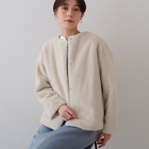 トレンドコート】大人フェイクファーコート | インディヴィ(INDIVI