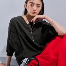 新色登場！【洗える／体型カバー】レースコンビトップス | インディヴィ