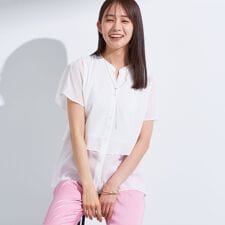 インディヴィ(INDIVI)の新色登場！【洗える／エアリー】ティアードブラウス