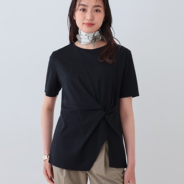 洗える／ストライプ柄】レイヤード風Tシャツ | インディヴィ