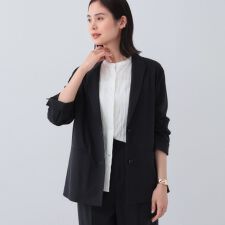 春SALE！【日本製／SETUP可能】コットン混カーディガンライクジャケット