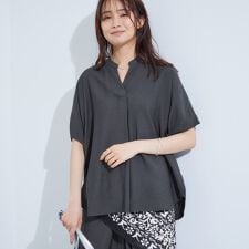 インディヴィ(INDIVI)の【洗える／UVケア／SETUP可能】スキッパードルマンブラウス