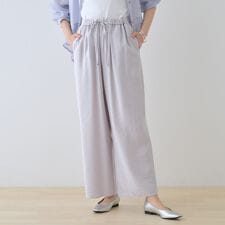 【洗える／UVケア／SETUP可能】ドロストワイドパンツ