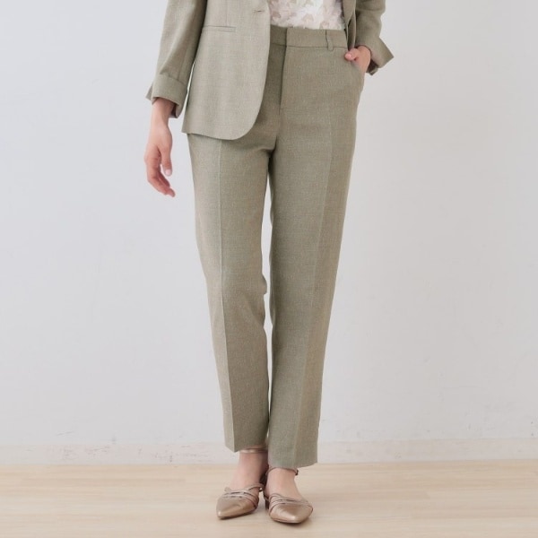 インディヴィ（INDIVI）/【日本製】リネンライクテーパードパンツ 日本製】リネンライクテーパードパンツ | インディヴィ(INDIVI