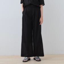 【日本製／SETUP可能】ガーゼ素材ワイドパンツ