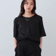 【日本製／SETUP可能】ガーゼ素材Tブラウス