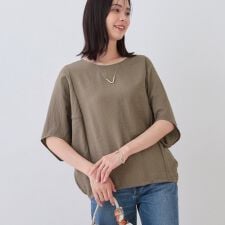 【洗える／5分袖／UVケア／SETUP可能】モモンガスリーブブラウス