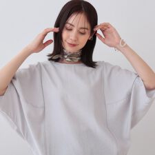 インディヴィ(INDIVI)の【洗える／5分袖／UVケア／SETUP可能】モモンガスリーブブラウス