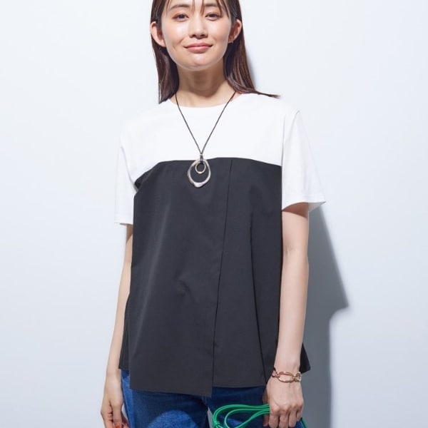INDIVI トップス 春SALE！【洗える】袖＆裾 シアーデザイントップス（カットソー