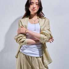 【日本製／SETUP可能】ガーゼ素材ブラウス
