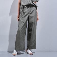 【日本製／SETUP可能】ソフトダンガリーワイドパンツ