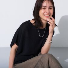 【洗える／清涼感】コクーンシルエットニット