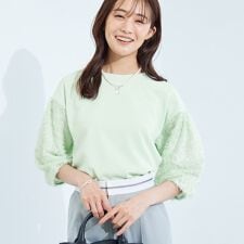【洗える】フリンジジャカードニット