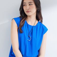 【クールエアー素材／UVケア／吸汗速乾】エアリータックブラウス