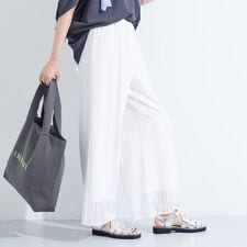 【洗える／セットアップ可能】ラッセルワイドパンツ