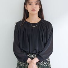 インディヴィ(INDIVI)の【体型カバー／マシンウォッシュ対応】シアージャージトップス