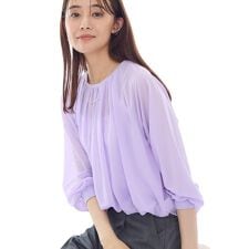 インディヴィ(INDIVI)の【体型カバー／マシンウォッシュ対応】シアージャージトップス