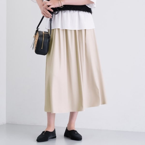 オーナメントプリント ギャザースカート | 23区(23KU) | マルイウェブ