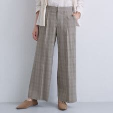 【褒められパンツ】ワンタックワイドパンツ