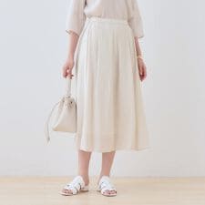 【洗える／SETUP可能】シアータックフレアスカート