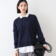 【ウール混】リラクシーニット