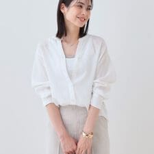 【洗える】フレンチリネンシャツ