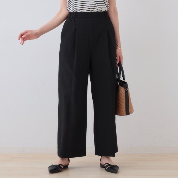 再入荷／楽に着られる、きれいめパンツ／洗える】リラックスガウチョ