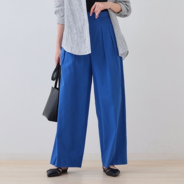 日本製／SETUP可能】ソフトダンガリーワイドパンツ | インディヴィ