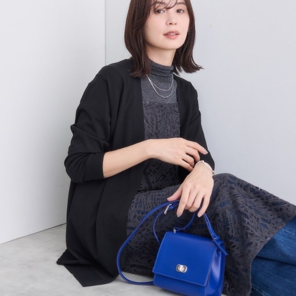 エアリー素材】ブークレ着流しニットカーディガン | インディヴィ