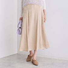 【UVケア／セットアップ可能】スエード調サテンスカート