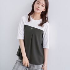 インディヴィ(INDIVI)の【セットアップ可能】ビスチェレイヤード風トップス