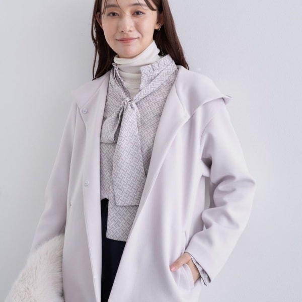 ICB コート　インディヴィ　ブラウス　セット セットアップ可能】フラワーシフォンブラウス