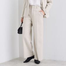 【日本製／通勤スーツ】プレシャスドビー ワイドパンツ