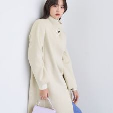 インディヴィ(INDIVI)の【名品コート／日本製】ウール100％スタンドカラーロングコート
