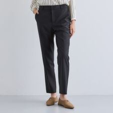 【日本製／スーツ／通勤】シルクウールストレッチ テーパードパンツ