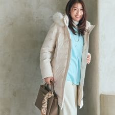 インディヴィ(INDIVI)の【名品／撥水／抗菌防臭】ロング丈リサイクルダウンコート