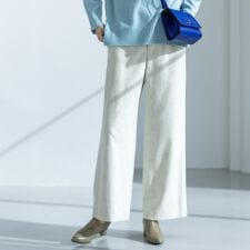 インディヴィ(INDIVI)の【褒められパンツ／ウール混】ウォームウール ワイドパンツ