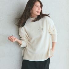 インディヴィ(INDIVI)の【冬ニット人気NO．1！／カシミヤ混】ミドルゲージハイネックニット