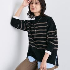 インディヴィ(INDIVI)の【冬ニット人気NO．1！／カシミヤ混】ミドルゲージハイネックニット