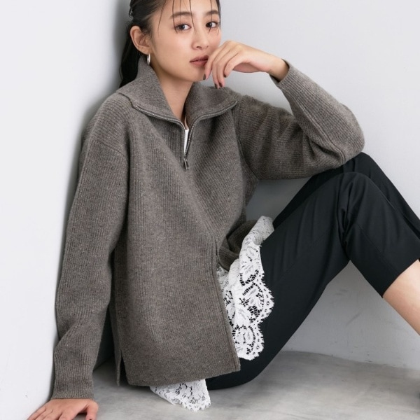 洗える／フォックス混】エアリーミドルニットコーディガン