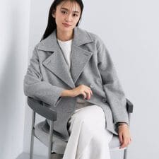 インディヴィ(INDIVI)の【軽やか／ゆったり】ウール混ショートトレンチコート