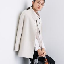 インディヴィ(INDIVI)の【日本製／ミドル丈】スタンドカラーミドルコート