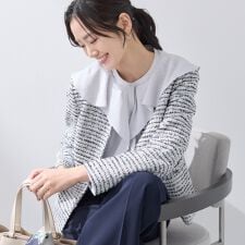 セレモニー／洗える】ミックスツイードライトジャケット 